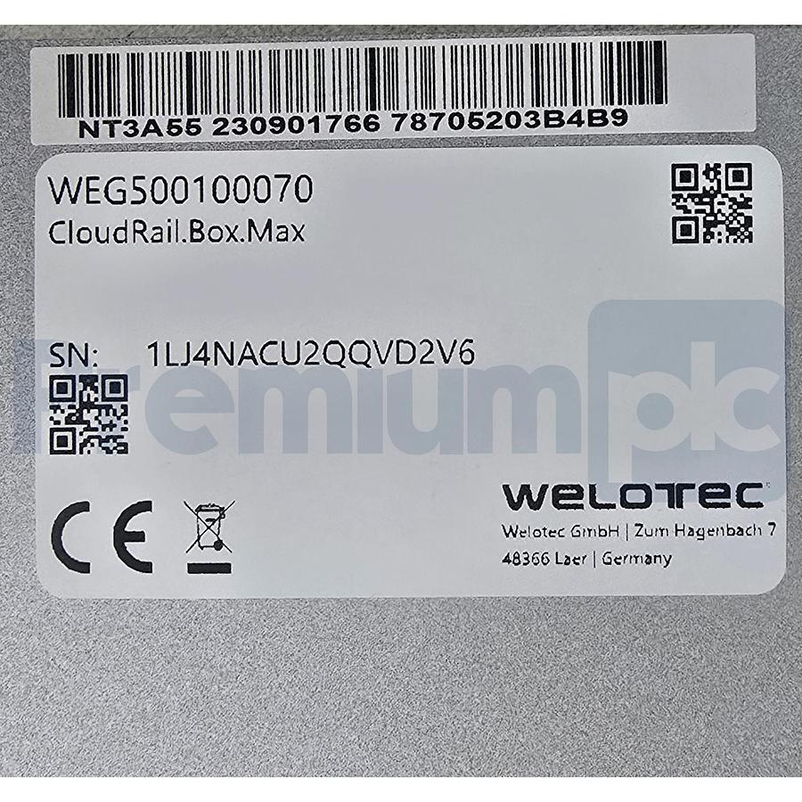 Used Welotec CloudRail.Box.Max WEG500100070 IoT Edge Gateway 3-LAN ifm ZJF098