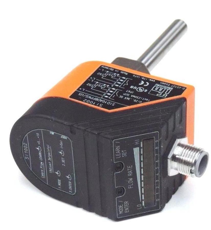 Used NIB IFM EFECTOR SI1002 FLOW MONITOR SID10ADBFPKG/US-100-IPF, U: 20...36V DC