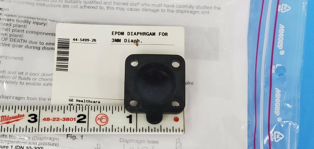 NEW GE HEALTHCARE 44-5499-26 EPDM DIAPHRAGM DN8 KZ 3A 99024848