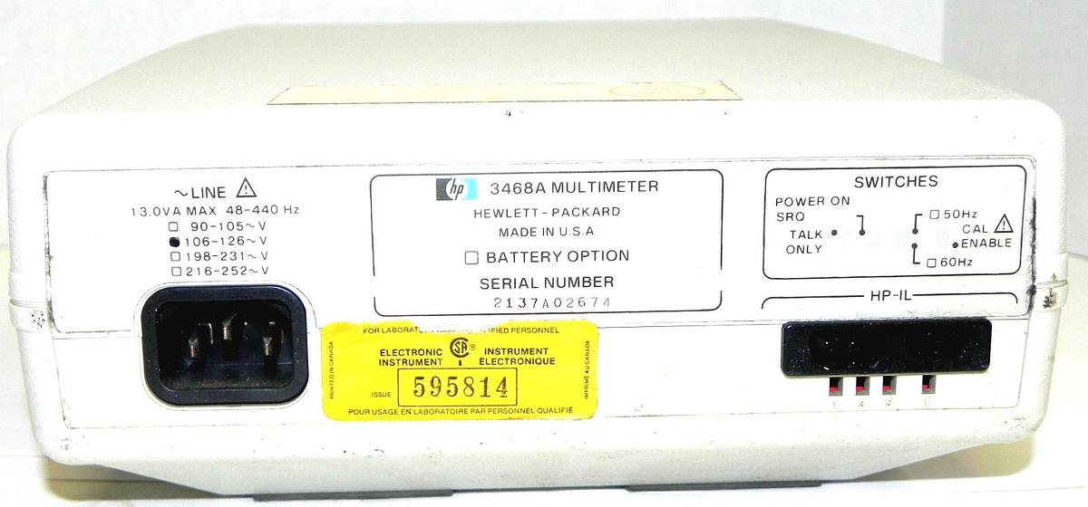 Used HP HEWLETT-PACKARD 3468A MULTI METER