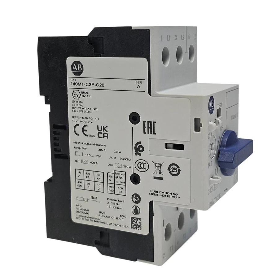 NIB ALLEN BRADLEY 140MT-C3E-C20 MOTOR PROTECTOR/CIRC. BREAKER 140MTC3EC20 SER. A