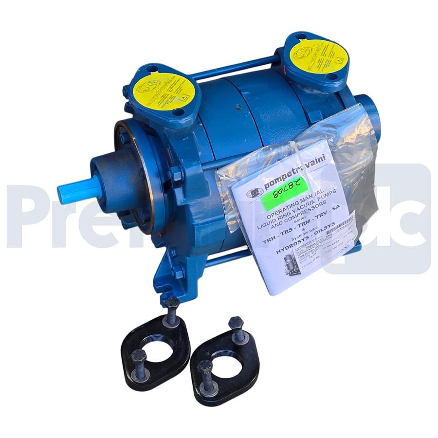 Used Travaini SIHI TRHE-40-110/C-M/RX 2-Stage Vacuum Pump SS316 Steris P86130040F NEW
