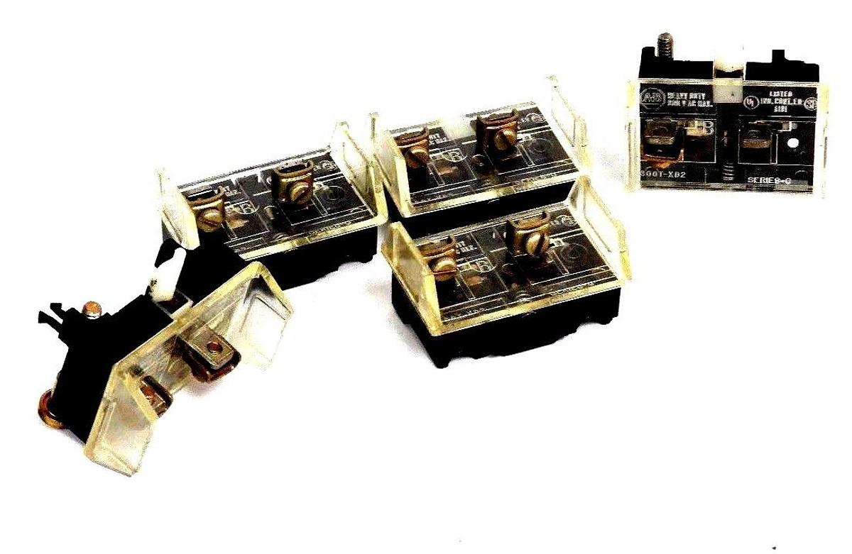Used LOT OF 5 ALLEN BRADLEY 800T-XD2 CONTACT BLOCKS 800TXD2, SER. C