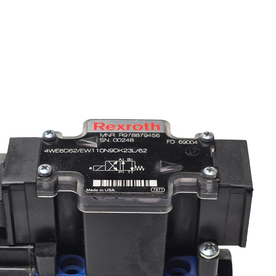 Rexroth R978879456 | 4WE6D6X/EW110N9DK23L/62 Directional Spool Valve 110V NSNP
