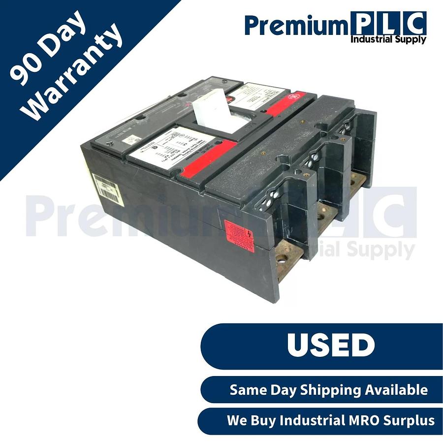 Used GENERAL ELECTRIC TJL4V2605 CIRCUIT BREAKER 500A, 600VAC, 3POLE