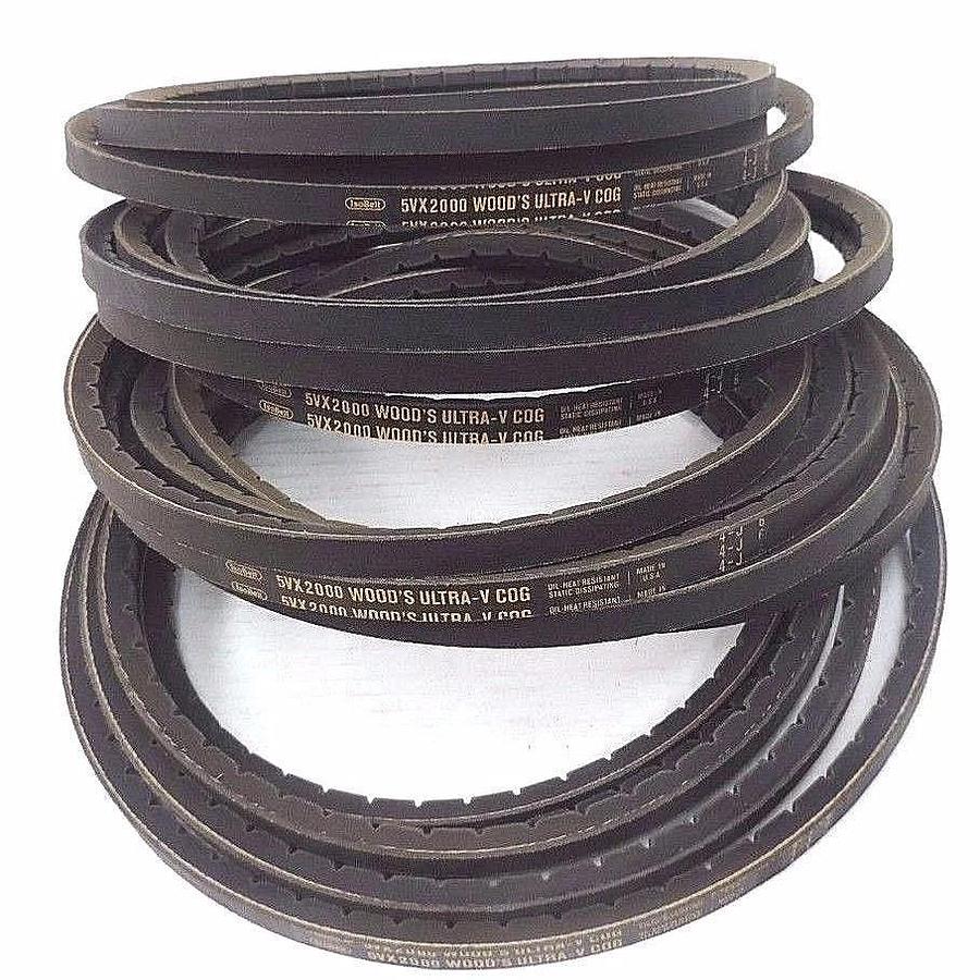 Used LOT OF 4 NEW TB WOOD'S 5VX2000 ULTRA-V COG V-BELTS 5/8IN WIDTH 200IN LENGTH