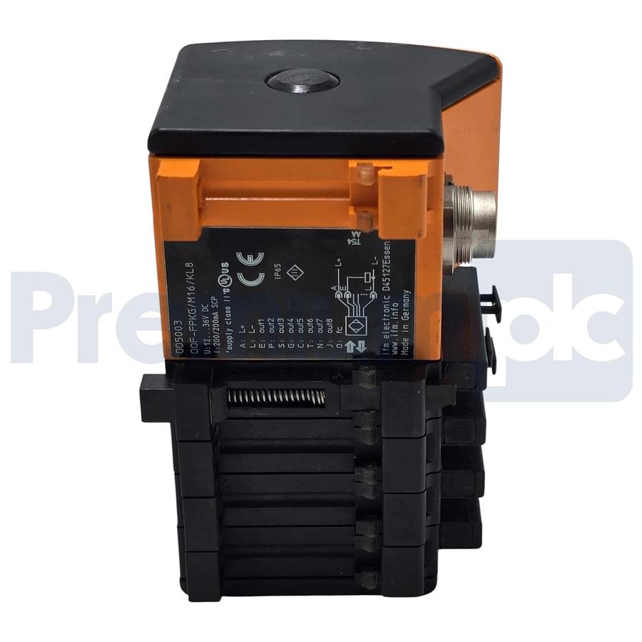 Used IFM Efector OOF-FPKG/M16/KL8 | OO5003 Fiber Optic Amplifier 8CH 12-36VDC NSNP