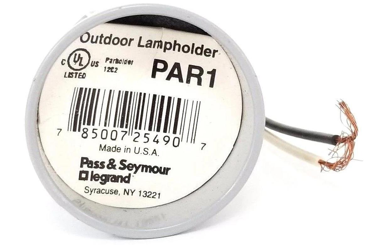 NEW PASS & SEYMOUR LEGRAND PAR1 OUTDOOR LAMPHOLDER GRAY
