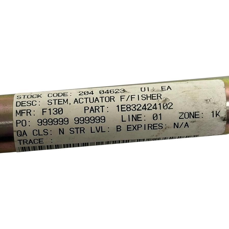 Fisher 1E832424102 Actuator Stem Valve Control Shaft Replacement New