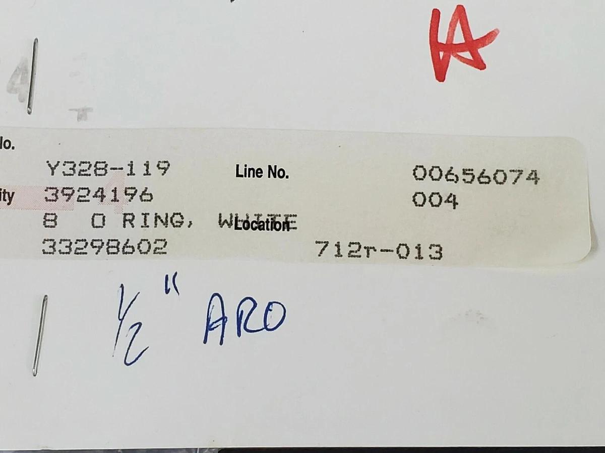 LOT OF 6 NEW ARO INGERSOLL RAND Y328-119 O-RINGS Y328119