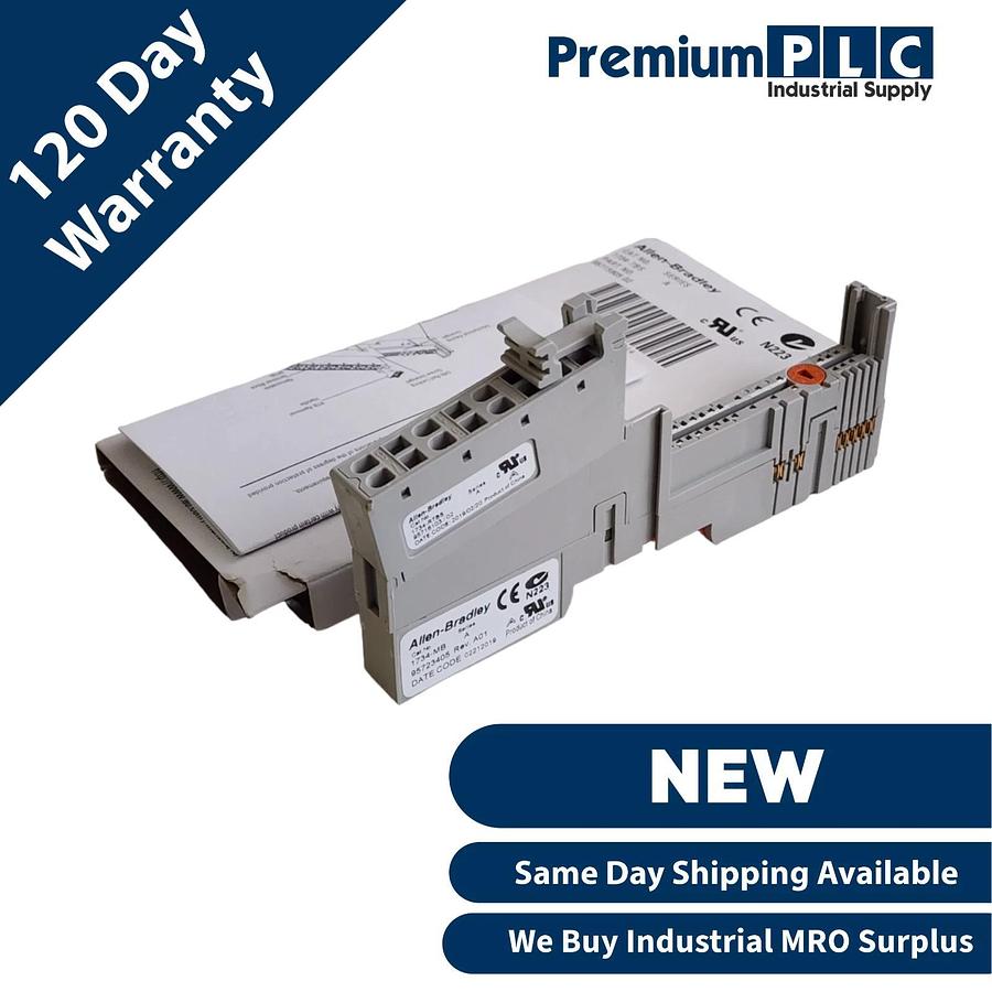 Used ALLEN BRADLEY 1734-TBS /A POINT I/O TERMINAL BASE TWO PIECE,8 SPRING-CLAMP TERM.