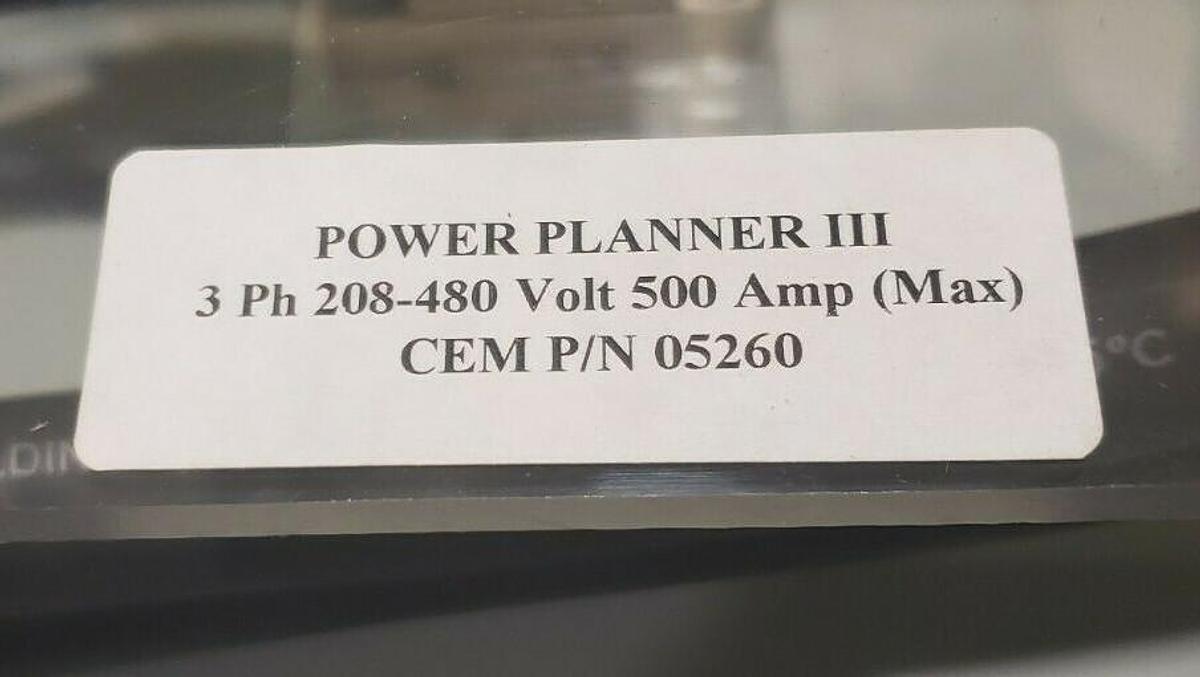 Used NEW ENERGY SMART POWER PLANNER III, 3 PHASE 208/480V 500 AMP MAX. CEM P/N: 05260