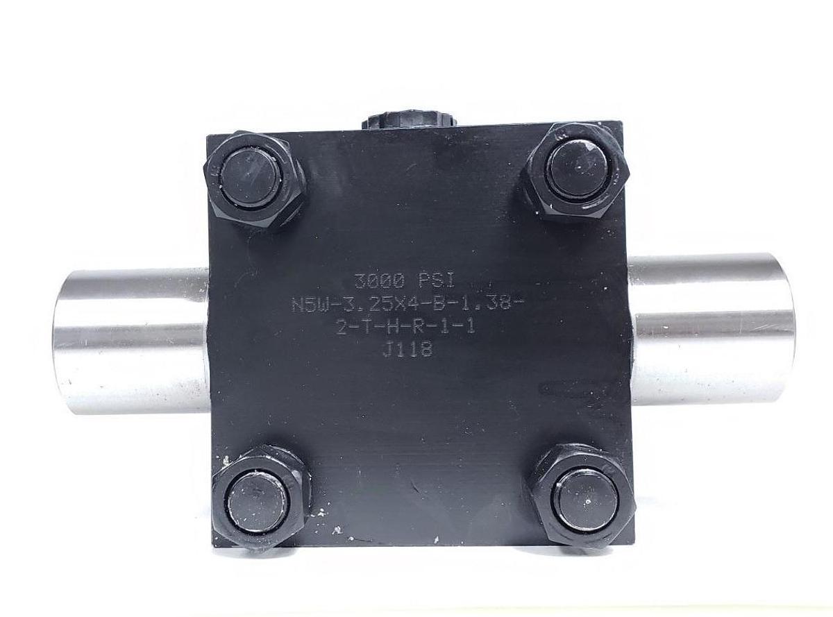 Used NIB EATON HYDRO-LINE N5W-3.25X4-B-1.38-2-T-H-R-1-1 CYLINDER 3000PSI J118