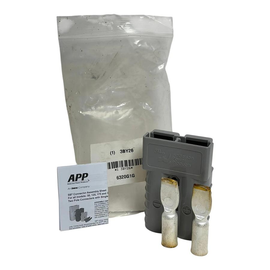 Anderson Power Products 6320G1G SB350 Gray Connector 2/0 Ga , 6320G1 , 3BY26 New
