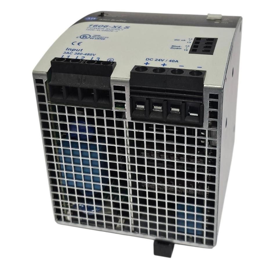 Used ALLEN BRADLEY 1606-XLS960E-3 POWER SUPPLY SER. A 1606XLS960E3 24-28 V DC OUTPUT