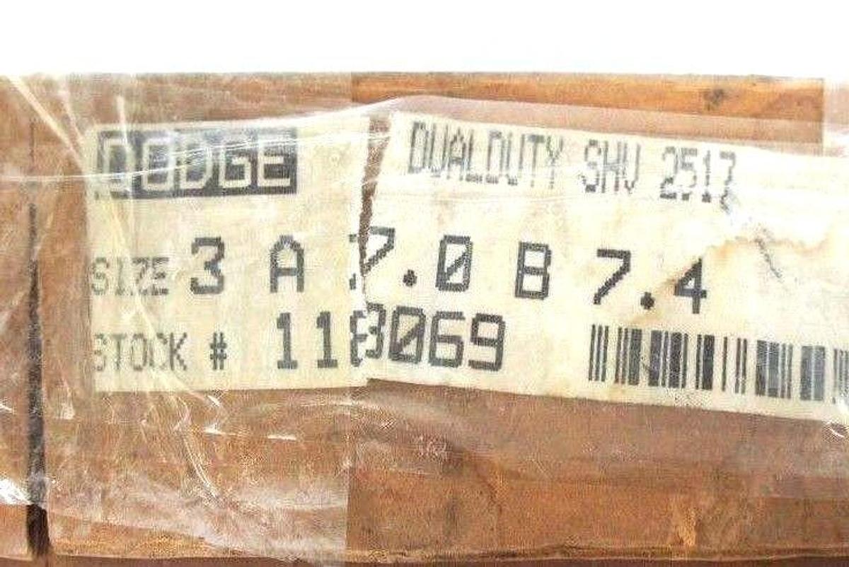 NIB BALDOR DODGE 118069 SHEAVE 3B7.4-2517