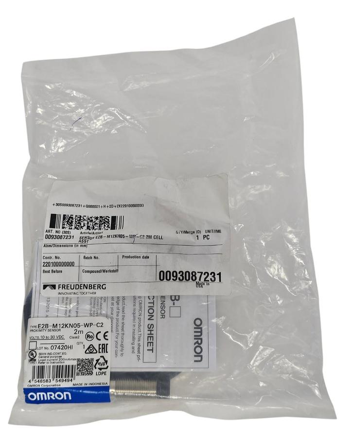 Used NEW OMRON E2B-M12KN05-WP-C2 PROXIMITY SENSOR E2BM12KN05WPC2 2M