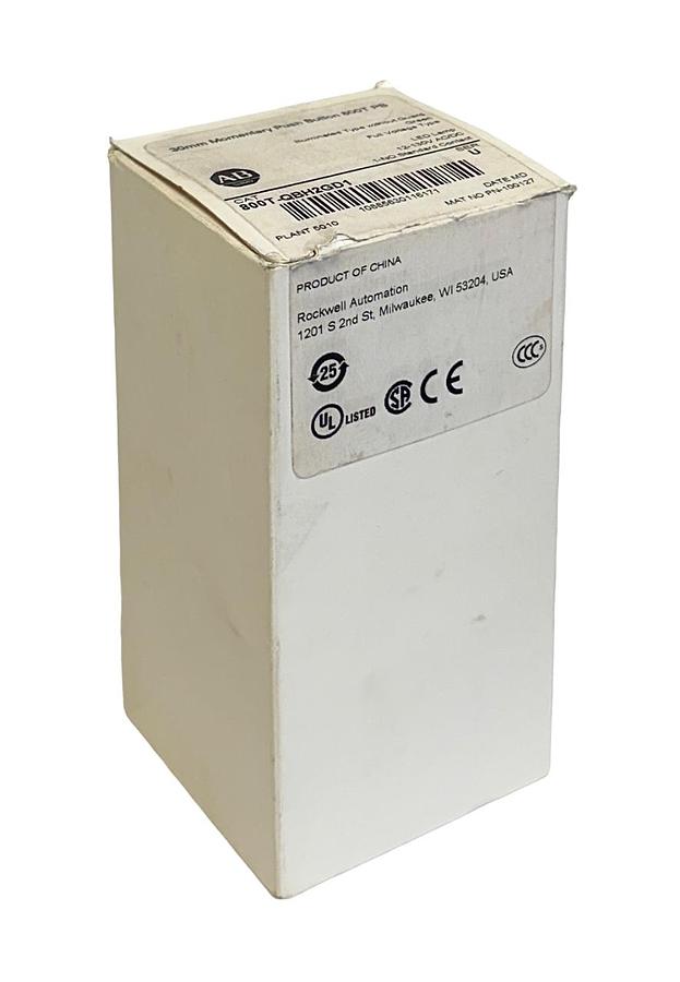 Used ALLEN BRADLEY 800T-QBH2GD1 /U 30mm MOMENTARY PUSH BUTTON GREEN 12-130VAC/DC NSMP
