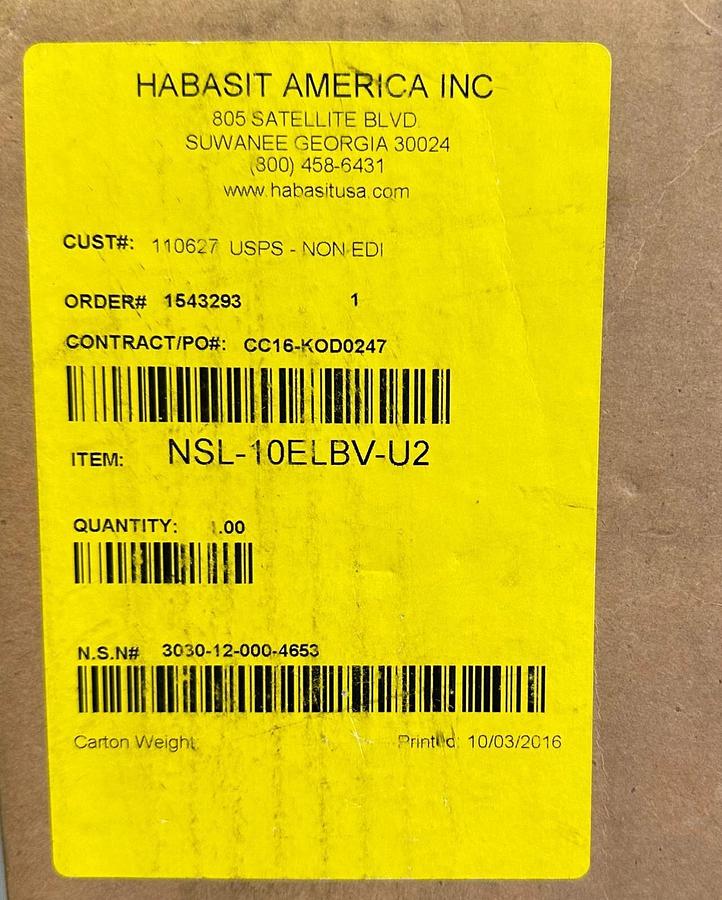 Used NEW HABASIT AMERICA NSL-10ELBV-U2 / NSL10ELBVU2 LIGHT CONVEYOR BELT PVC