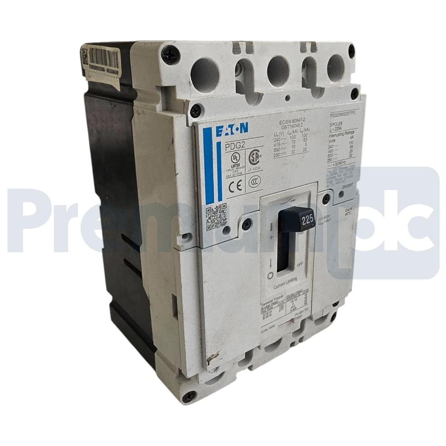 Used Eaton PDG23M0225TFFL PDG2 Power Defense 225A 3 Pole 600V Circuit Breaker USPI