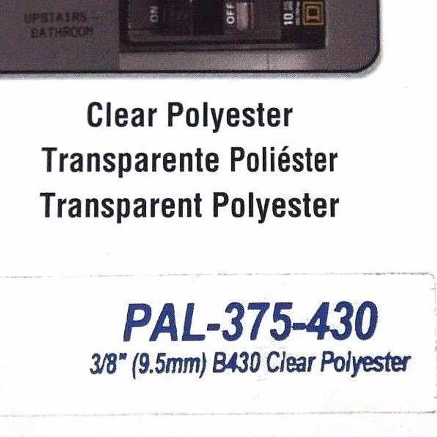 Used NIB BRADY PAL-375-430 CLEAR POLYESTER LABEL CARTRIDGE 3/8", 9.5MM, B430