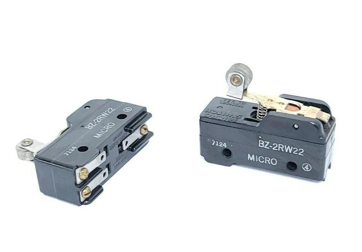 Used LOT OF 2 HONEYWELL MICRO SWITCH BZ-2RW22 LEVER ROLLER LIMIT SWITCHES 15AMP