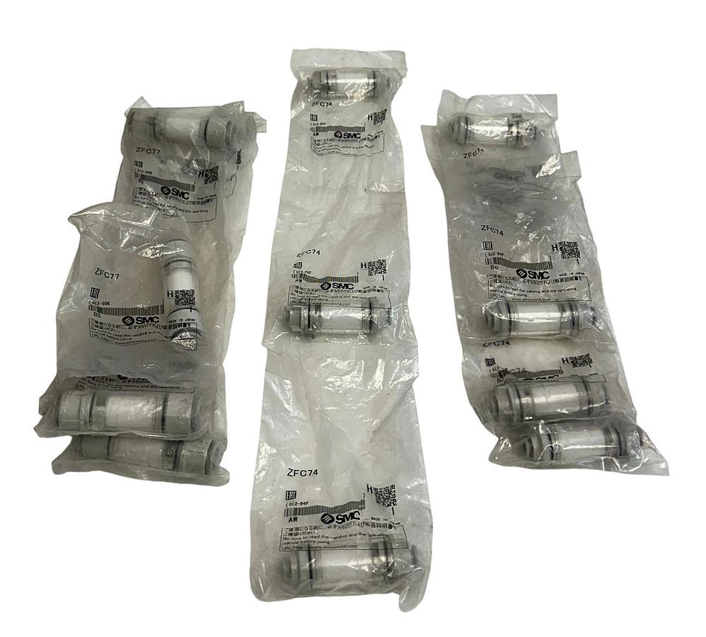 Used 15 SMC ZFC74 / ZFC77 INLINE AIR FILTERS ZFC SERIES ONE-TOUCH FITTING NSFS