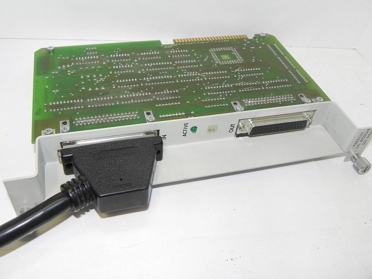 Used HONEYWELL 621-9937 PARALLEL I/O MODULE W/ 628-2000 CABLE ASSEMBLY DOUBLE END