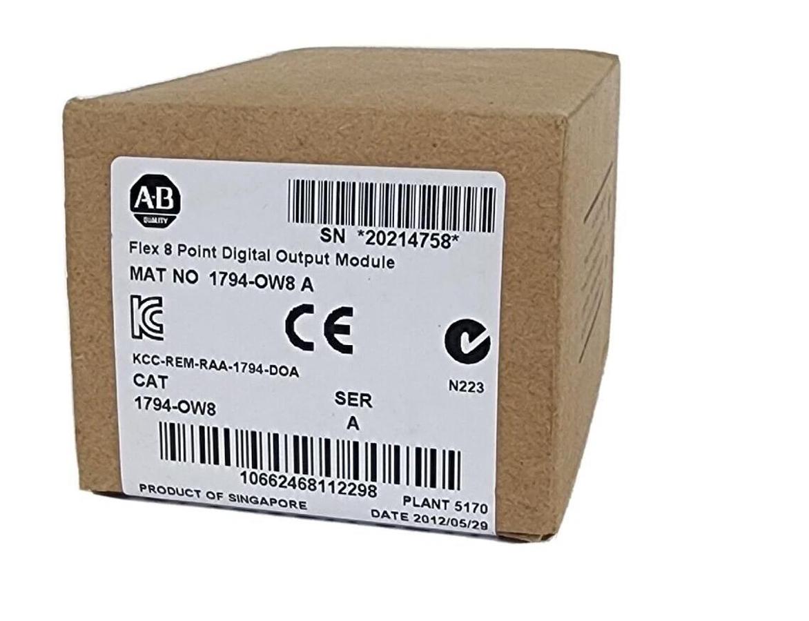 Used FACTORY SEALED ALLEN BRADLEY 1794-OW8 SER. A FLEX 8 POINT DIGITAL OUTPUT MODULE