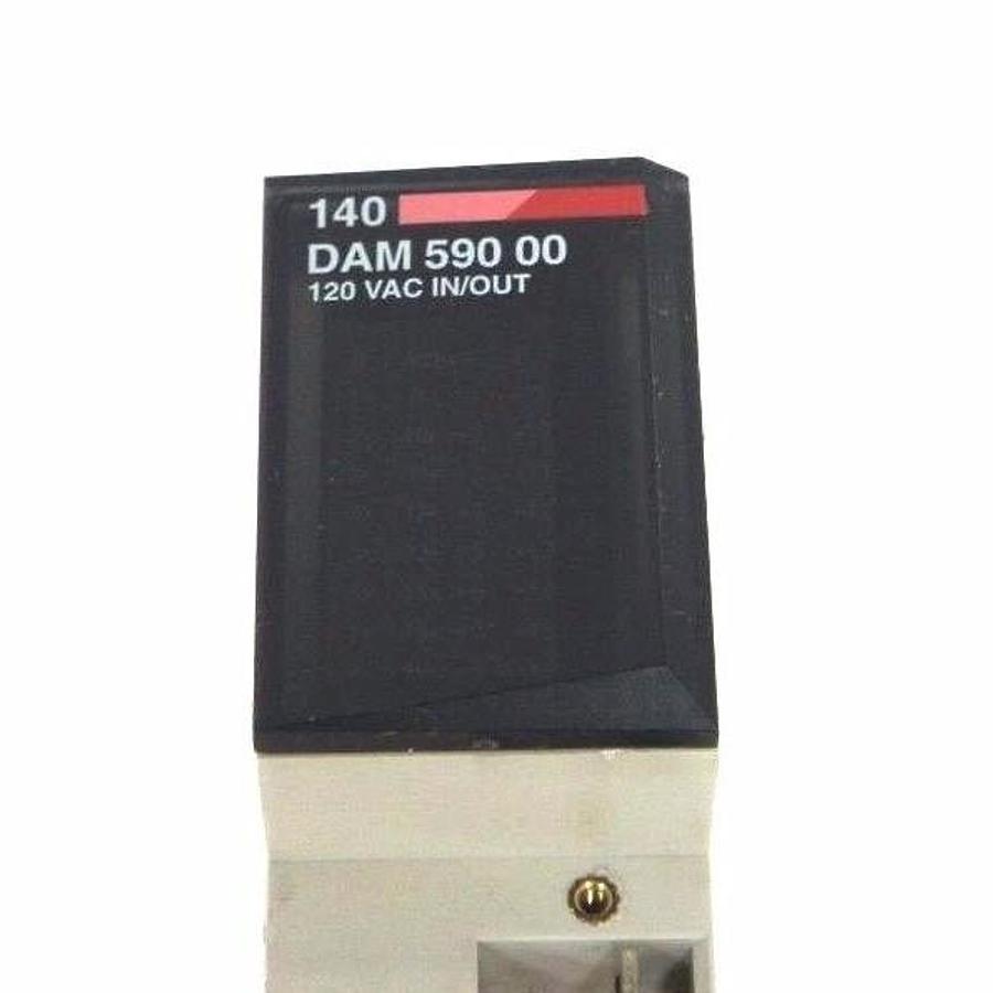 Used SCHNEIDER AUTOMATION 140-DAM-590-00 IN/OUT W/O WIRING TERMINAL 140DAM59000