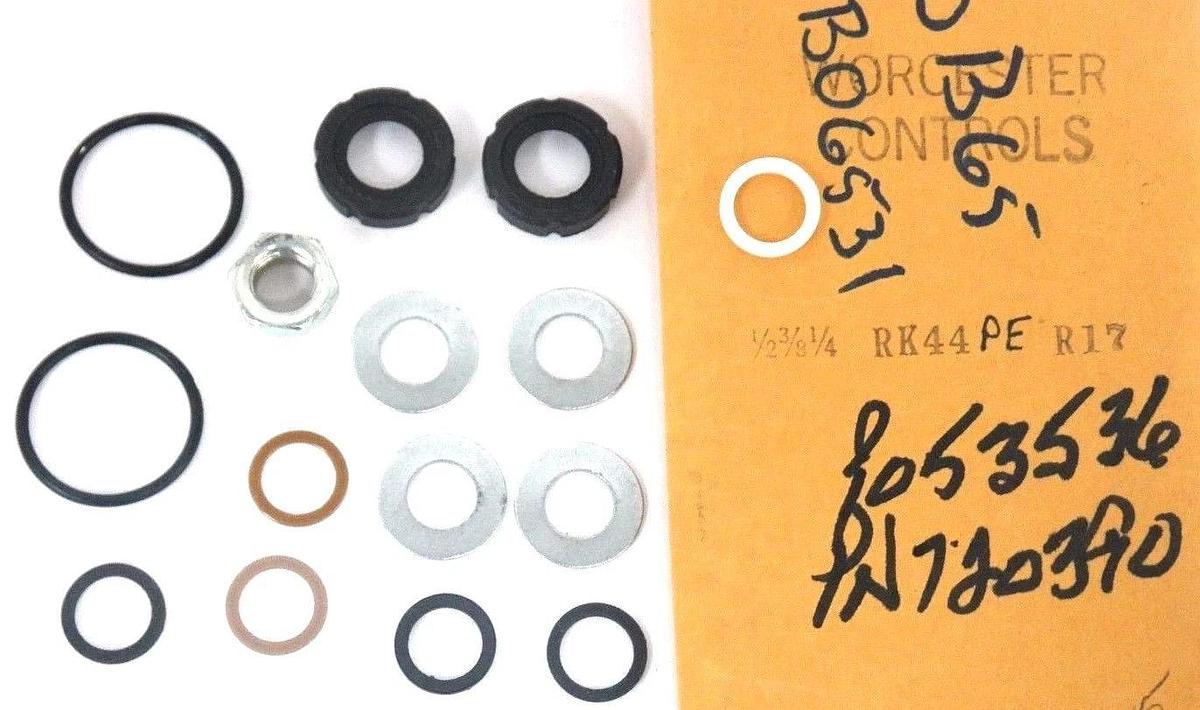 Used NEW WORCESTER CONTROLS RK44PER17 REPAIR KIT 1/2, 3/8, 1/4, RK44PE R17