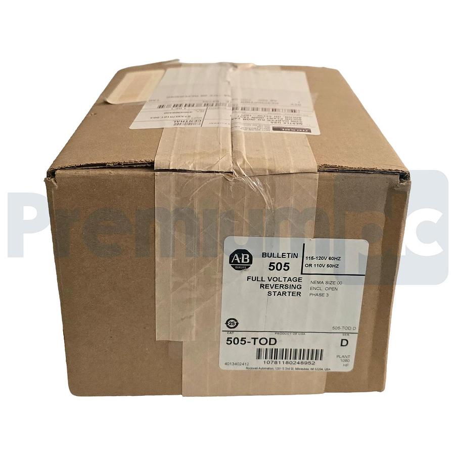 Allen-Bradley 505-TOD /D Full Voltage Reversing Starter NEMA Size 00 110-120V