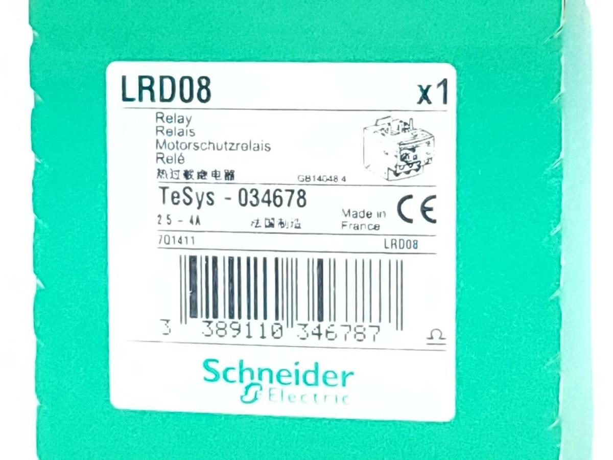 Used NIB SCHNEIDER ELECTRIC LRD08 RELAY 2.5-4A
