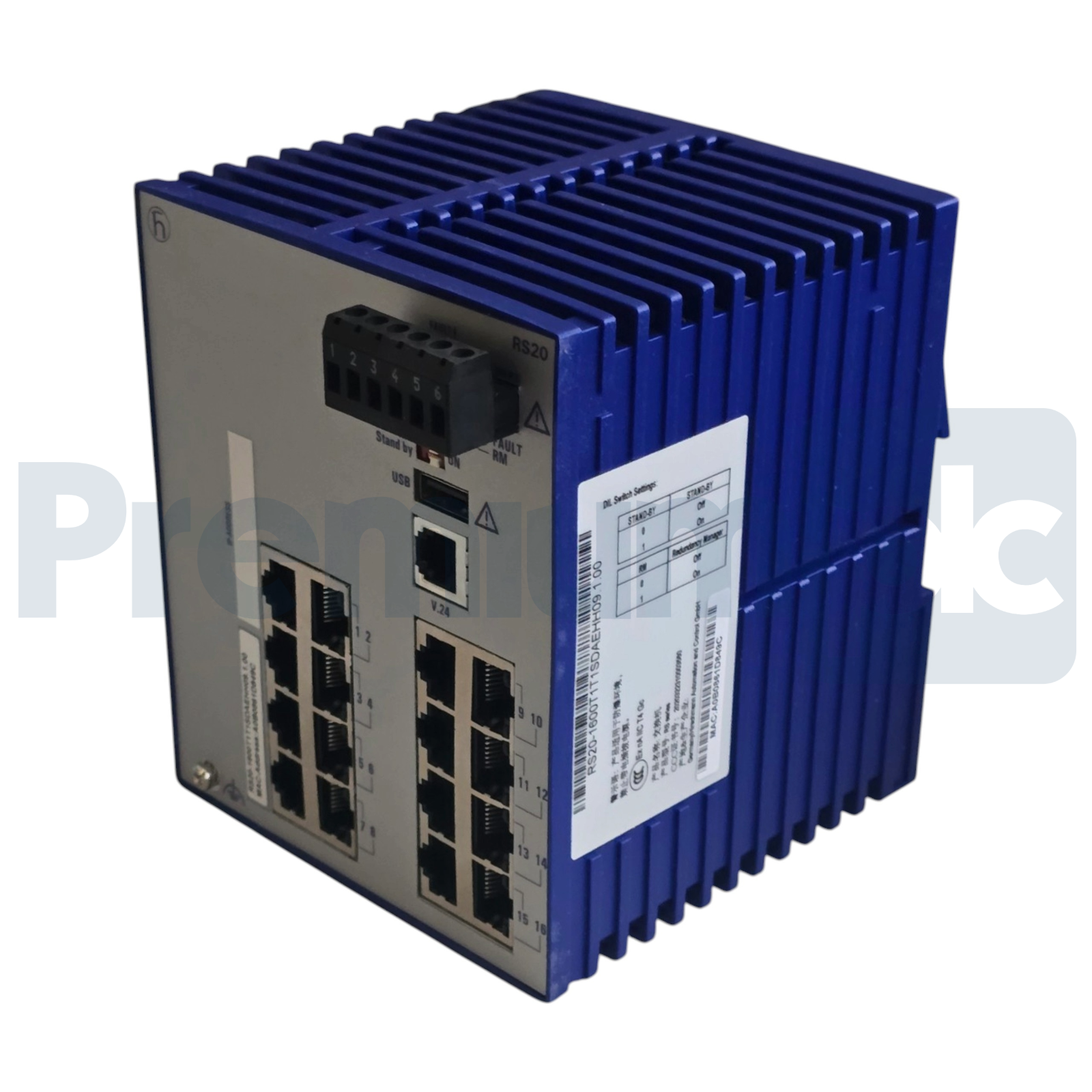 Hirschmann RS20-1600T1T1SDAE Managed 16-Port Ethernet Rail Switch 943434023 NSFS