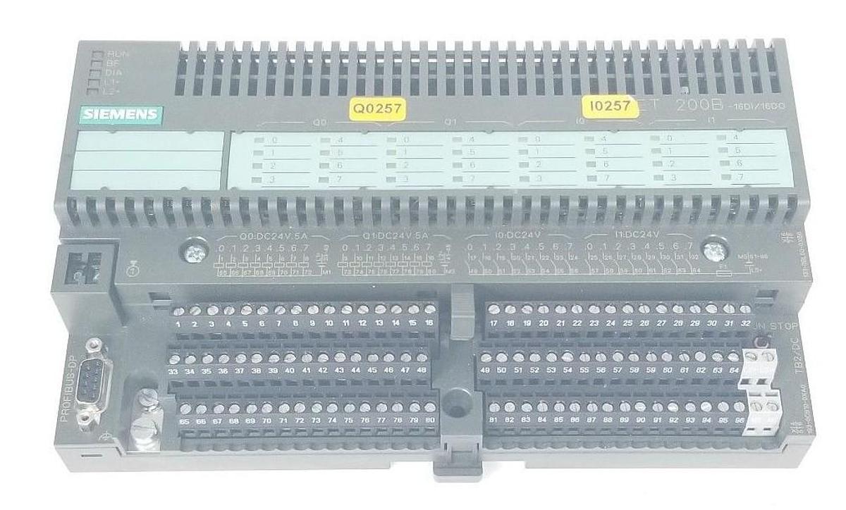 Used SIEMENS ET 200B-16DI/16DO MODULE 6ES7 133-0BL00-0XB0, 6ES7 193-0CB10-0XA0