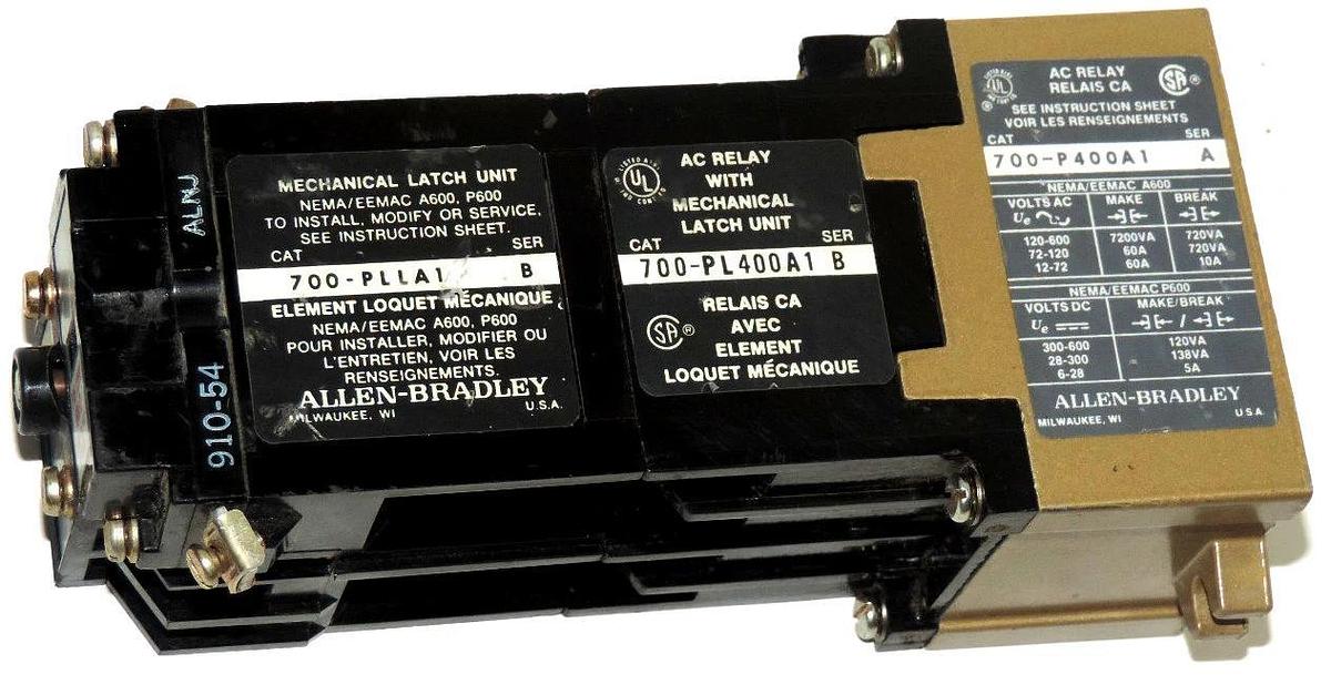 Used ALLEN BRADLEY 700 PL, 700-PLLA1 SER. B, 700-PL400A1 SER. B, 700-P400A1 SER. A