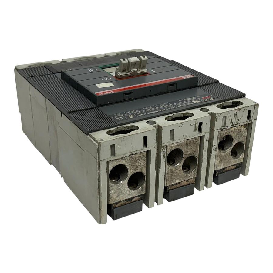 Used ABB SACE S6H Isomax 600A Circuit Breaker 3 Pole 3P 600V Type S6 Used