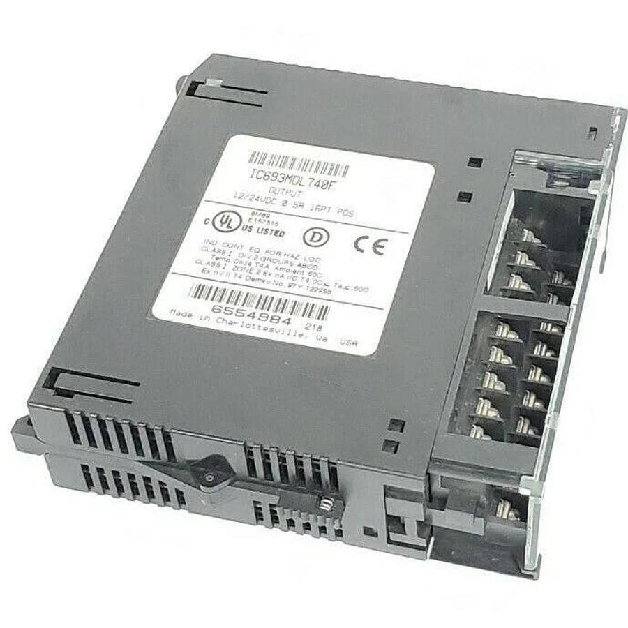 Used GE FANUC IC693MDL740F OUTPUT MODULE 12/24VDC 0.5A 16PT POS