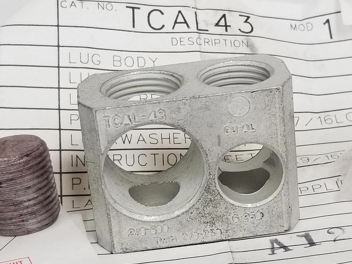 NEW GENERAL ELECTRIC TCAL43 CIRCUIT BREAKER LUG KIT *INCOMPLETE*