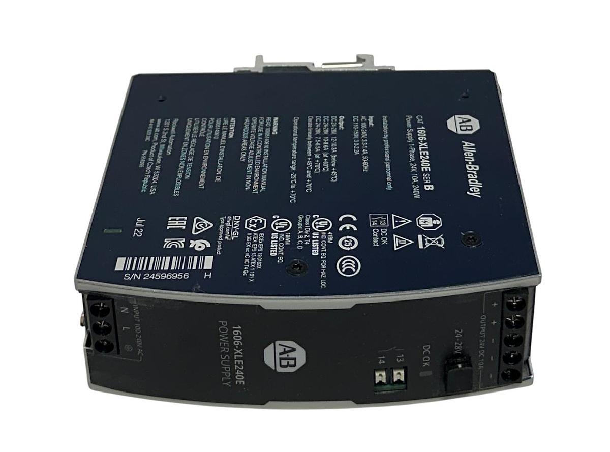 Used ALLEN BRADLEY 1606-XLE240E /B BULLETIN 1606 POWER SUPPLY 24-28VDC OUTPUT NSMP