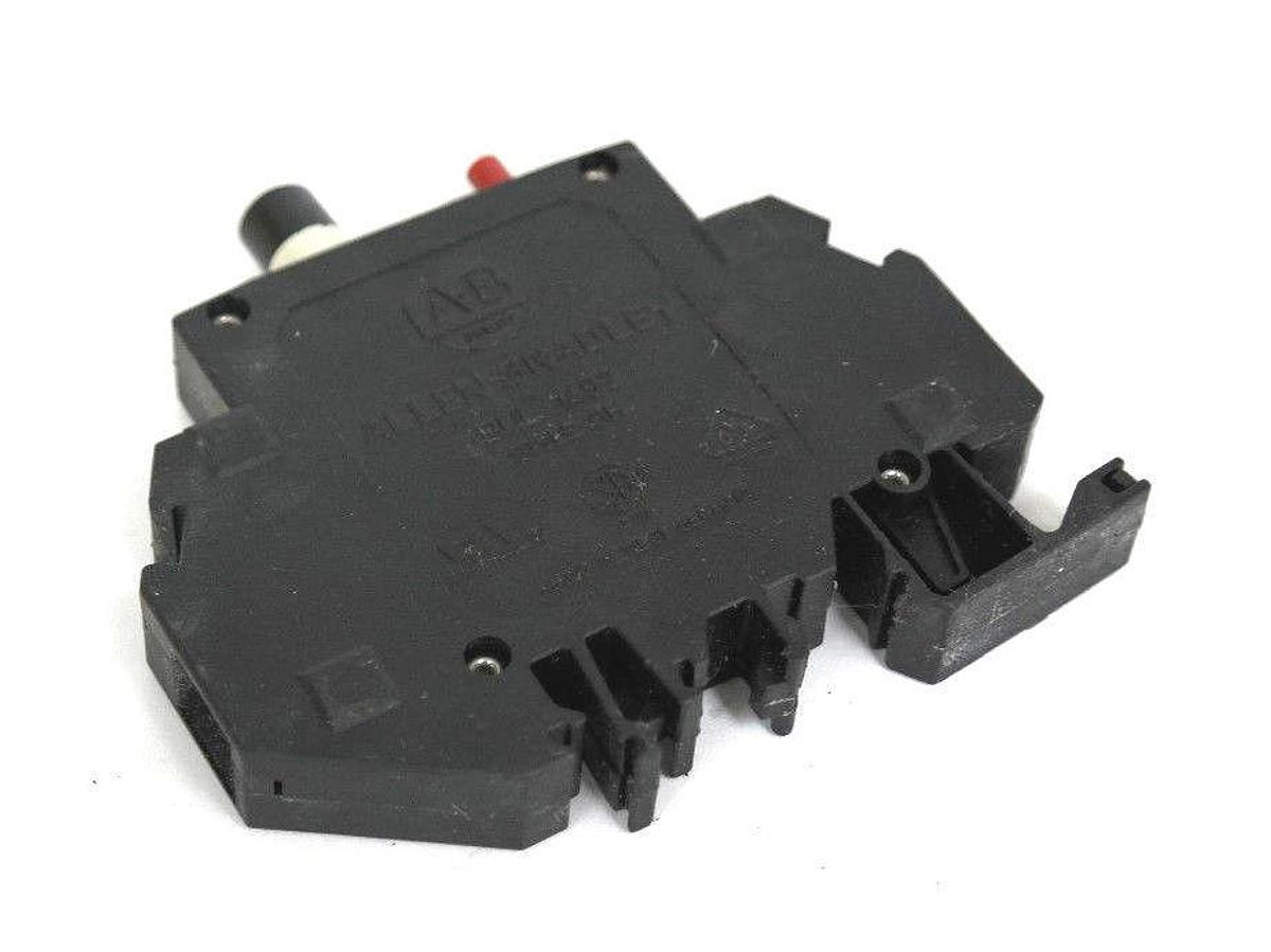 Used LOT OF 5 ALLEN BRADLEY 1492-GH015 MINI CIRCUIT BREAKERS SER B, 1.5AMP, 1492GH015