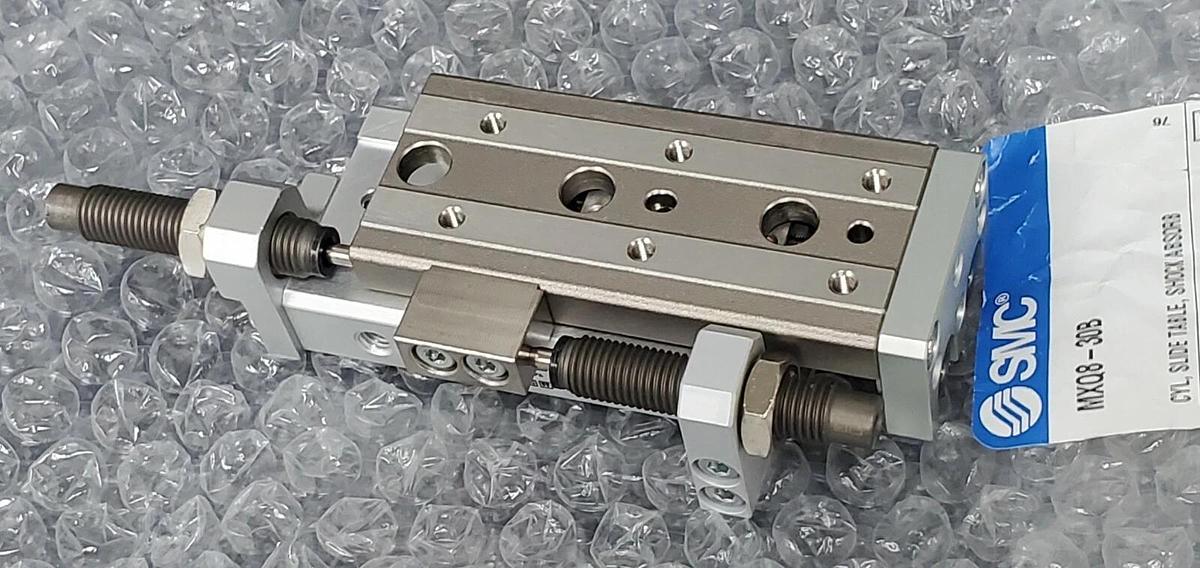 NEW SMC MXQ8-30B CYLINDER TABLE SLIDE SHOCK ABSORB MXQ830B