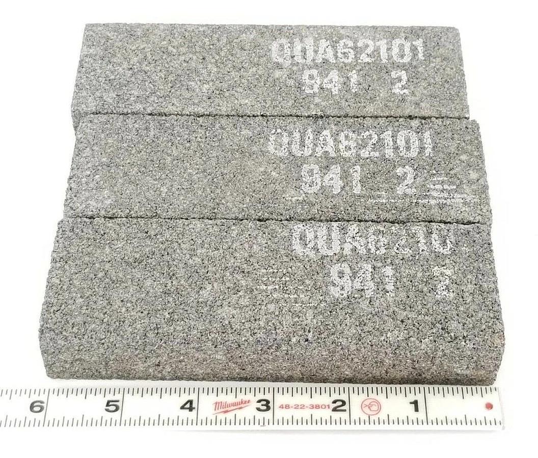 LOT OF 3 GENERIC 0UA62101 GRINDING STONE PLATES 6 IN. L 1 IN. T 2 IN. W QUA62101