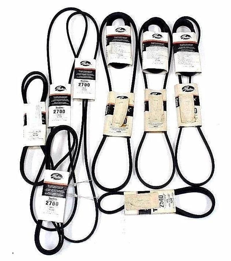 Used LOT OF 11 NEW GATES TRUFLEX V BELTS 5L400 4L700 3580 2550 2540