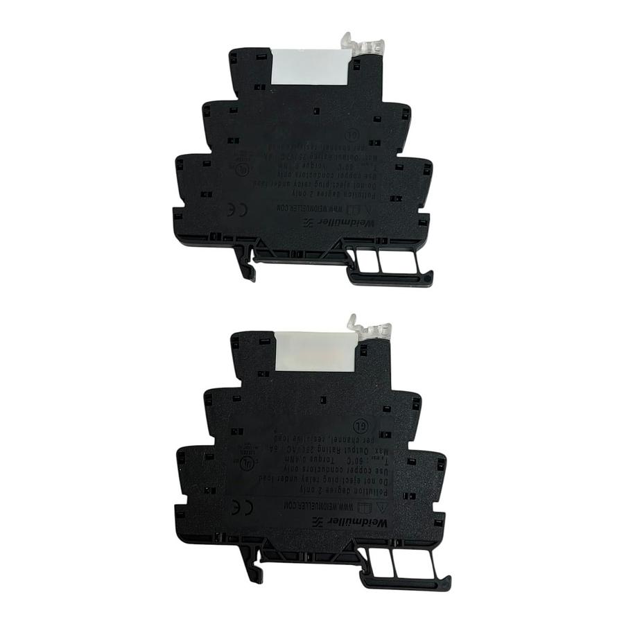 Used Lot of 2 Weidmuller 1122770000 TRS 24VDC 1CO Slim Relay Module Combo - NEW