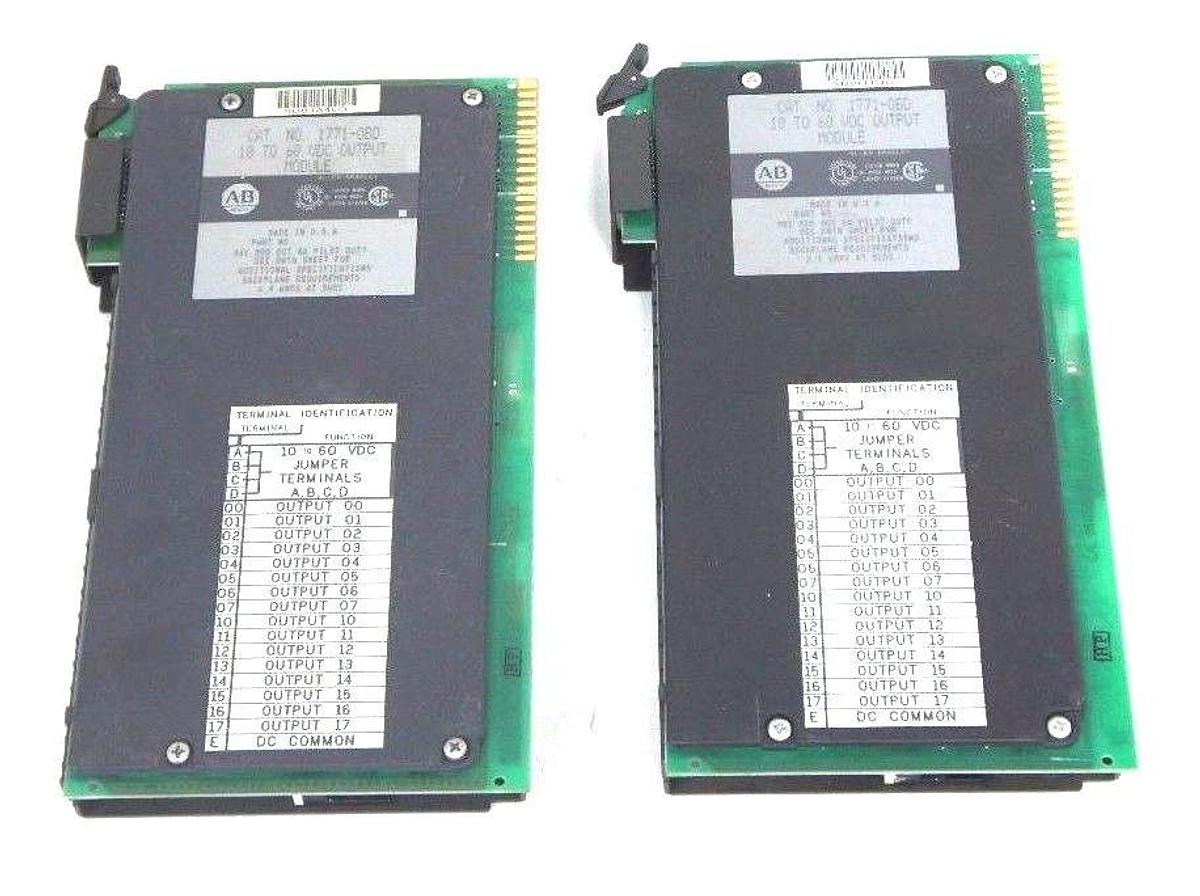 Used LOT OF 2 ALLEN BRADLEY 1771-OBD OUTPUT MODULES 10 TO 60VDC 1771OBD