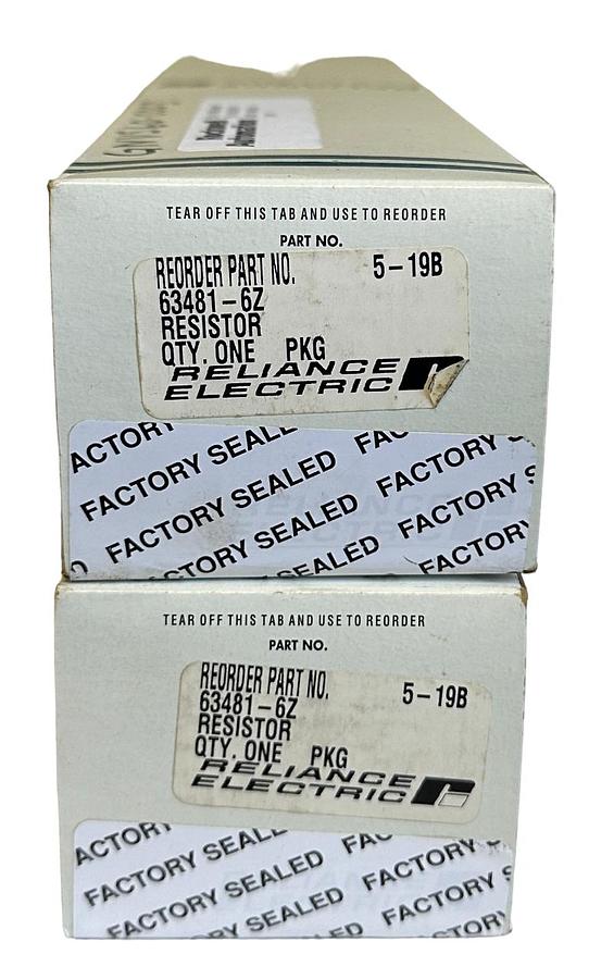 Used 2 NEW RELIANCE ROCKWELL 63481-6Z / 634816Z RESISTORS 5-19B SURPLUS