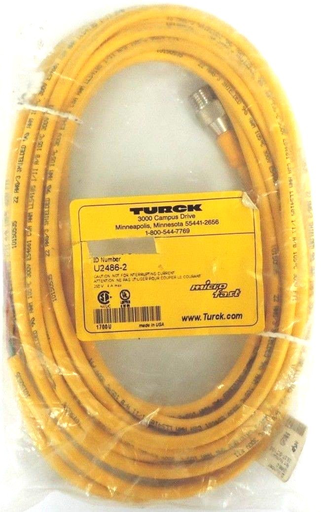 Used NEW TURCK P/N: SB 3T-6/S105 ID: U2486-2 MINIFAST MOLDED CORDSET