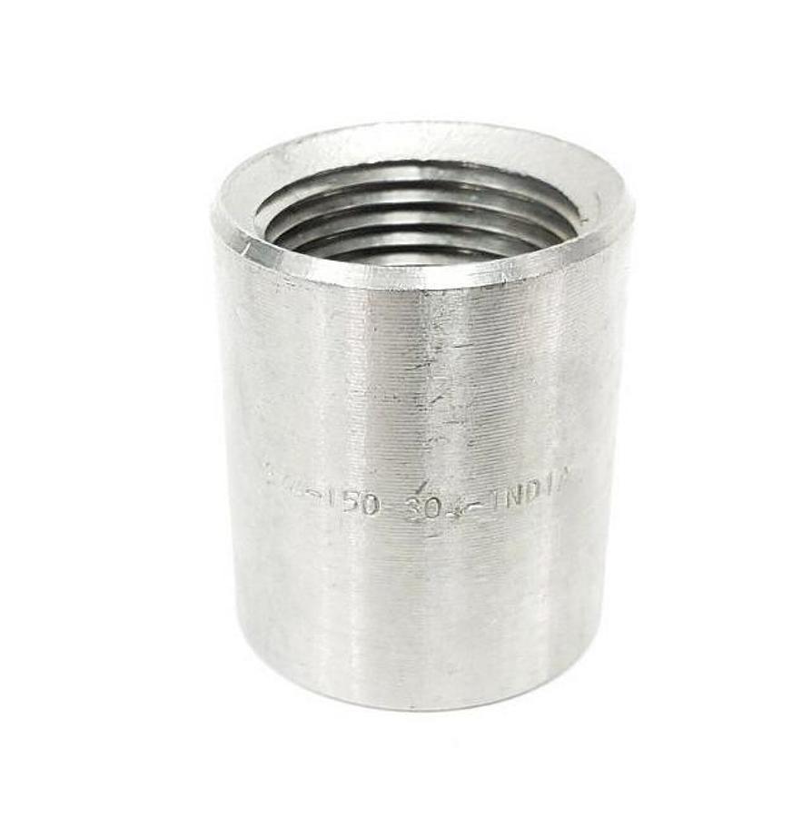 Used LOT OF 2 NEW GENERIC 3/4-150-304 COUPLINGS, 3/4", 150#, 304 STAINLESS STEEL