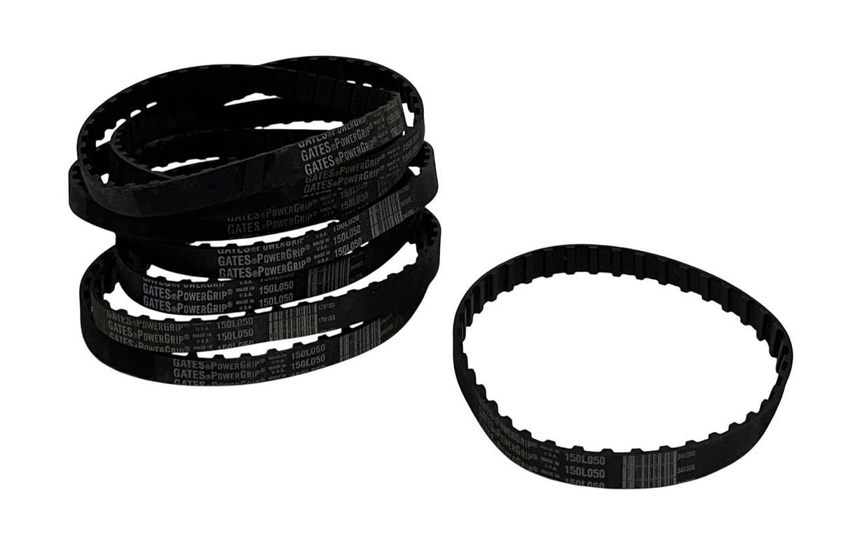 Used 8 GATES 150L050 PowerGrip Timing Belts 1/2'' WIDE / 15'' LONG OEM BLACK NSNP